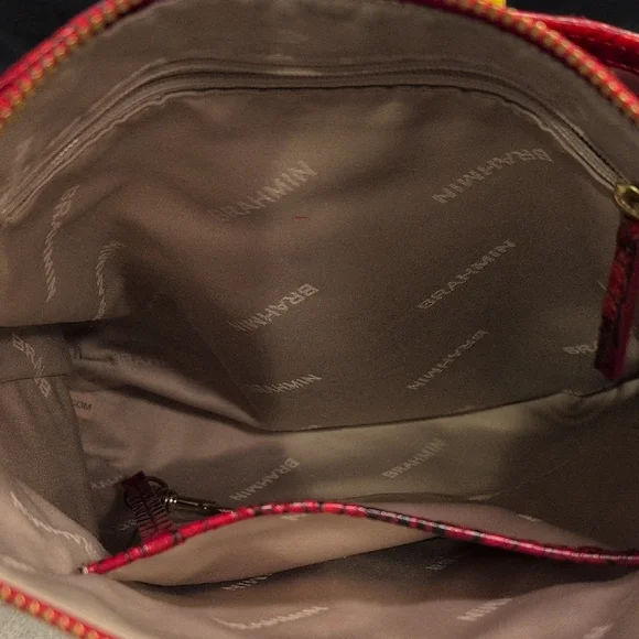 Brahmin Red Crocodile Embossed Crossbody Bag - Picture 3 of 4